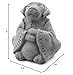 Modern Artisans Meditating Dog - Cast Stone Desk Pet, 3