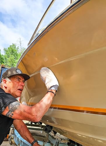 Image of Poli Glow Mitt Applicator - Apply on Boat and RV Fiberglass Surfaces. Achieve a Smooth and Flawless Surface. (Pack of 3)