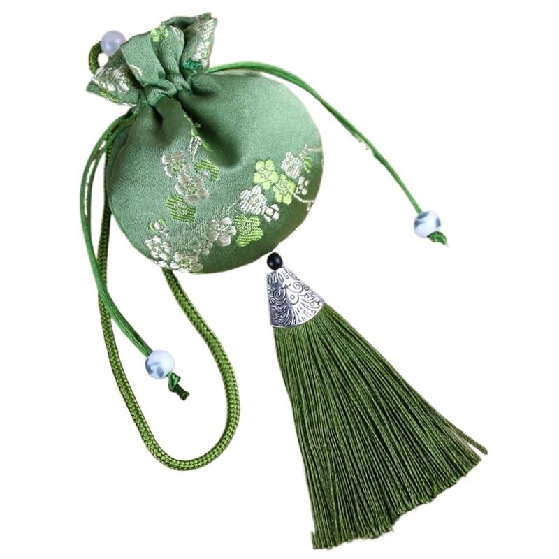 Bolsa con cordón estilo chino Plum Blossom retro 7x9cm