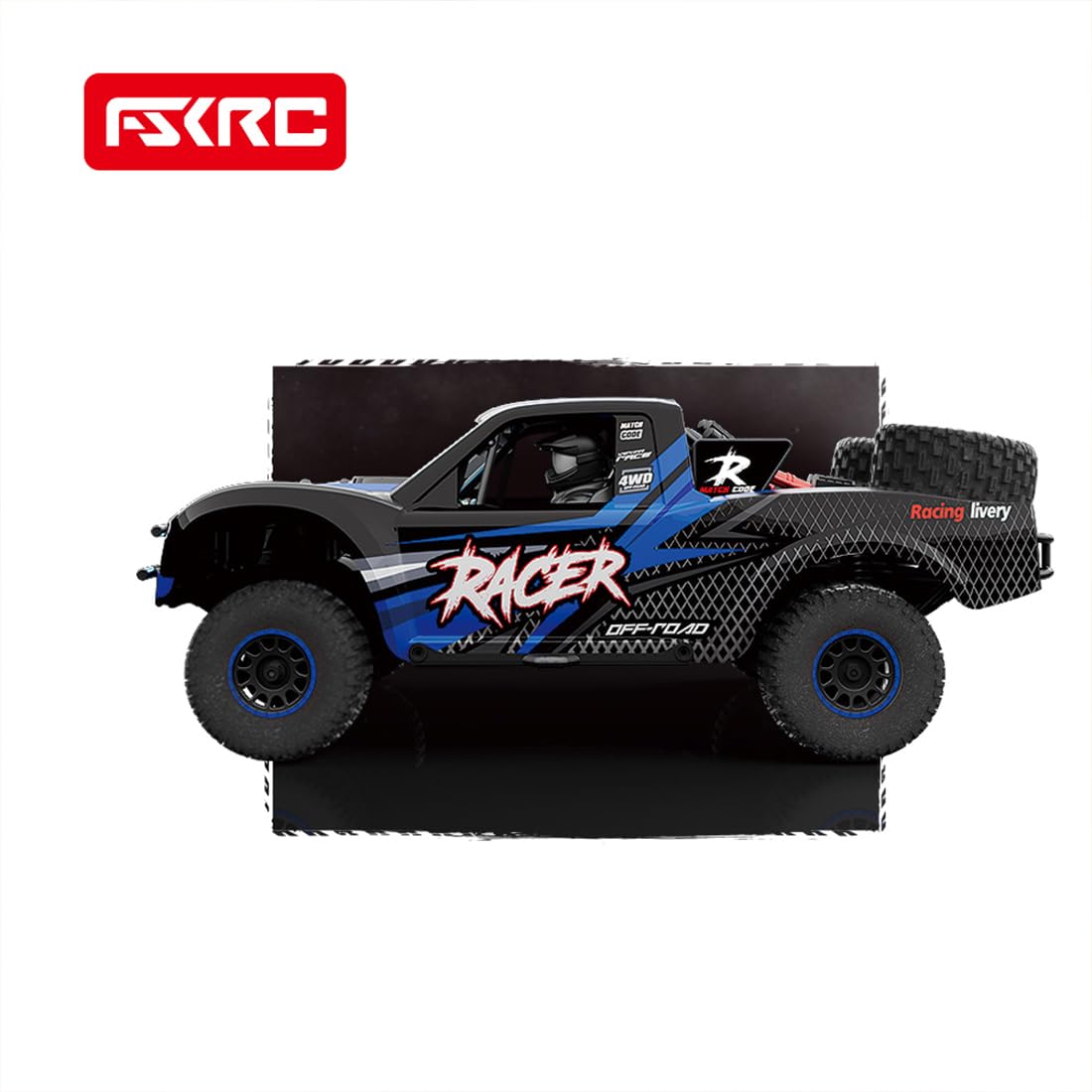 RD12 1/12 RC Drift Car 4WD 2,4GHz mit Gyro, Vollproportionales Ferngesteuertes Auto, 30KM/H High Speed, LED-Lichter, Wiederaufladbarer RC Rennwagen für Erwachsene Blau