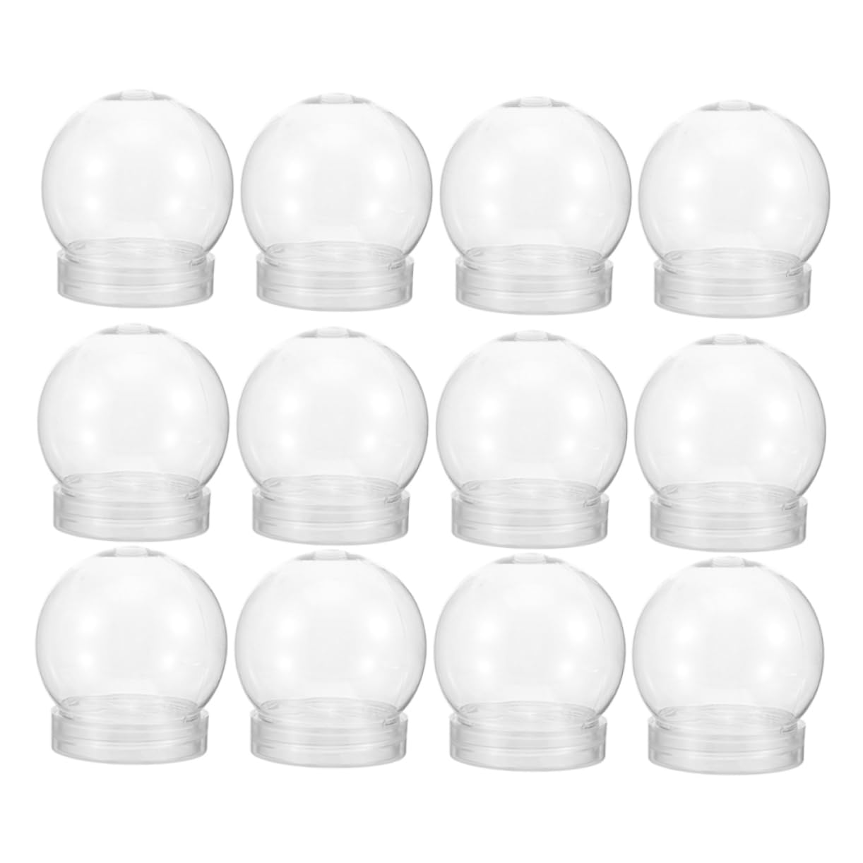 BESTYASH 60pièces Boule à Neige Plastique Transparent Couvercle Contenants pour Photo Et Décorations pour Artisanaux Et