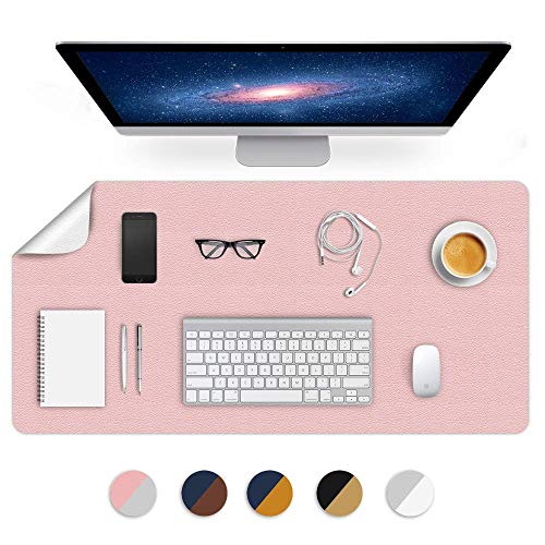 Dual-Sided Using Desk Mat for Desktop Blotter Pad Table Mats PU Leather Tabletop