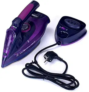 Delavala Heating 2400W Cordless Wireless Charging Portable Steam Iron 5 Speed Adjust Clothes Ironing Steamer Portable Ceramic Soleplate EU Plug