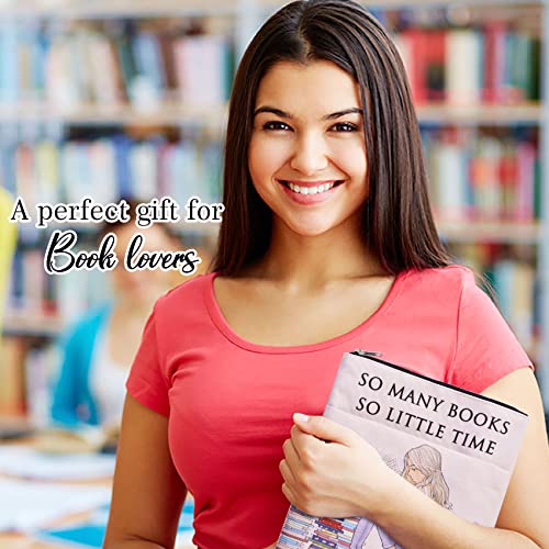 So Many Books So Little Time Book Sleeve With Zipper, Book Covers For Paperbacks, 11 X 8.5 Inch, Bookish Gift For Girl #TOP5