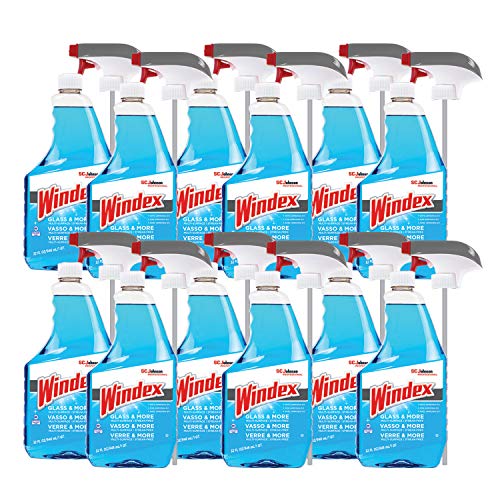 Windex Glass & Surface Cleaner, Capped 32 Oz (Pack Of 12) (695155)
