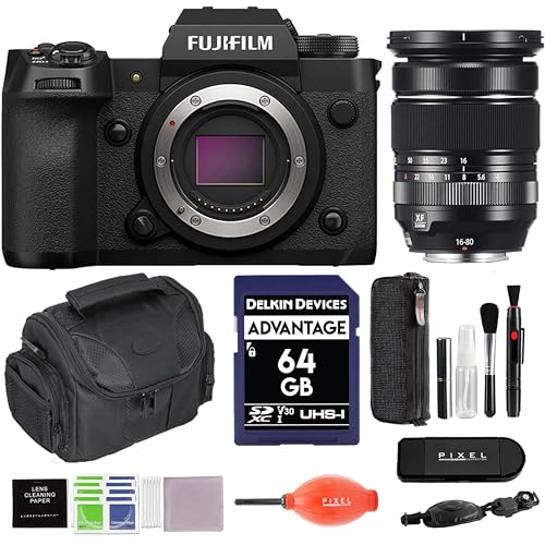Fujifilm X-H2 Mirrorless Camera with XF16-80mm Lens - Black with Bundle with Advanced Accessories | Fuji xh2