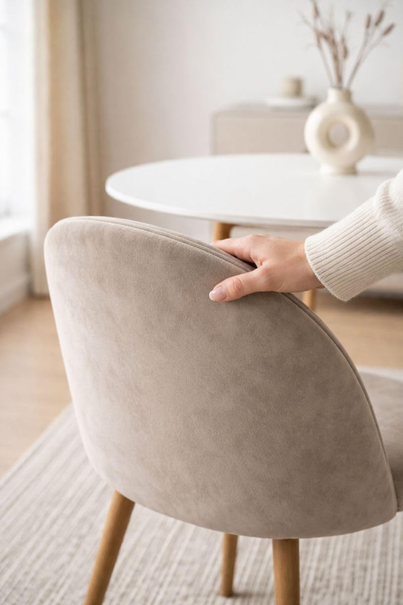 Regalos Miguel - Sillas Comedor - Silla Vint Terciopelo - Beige