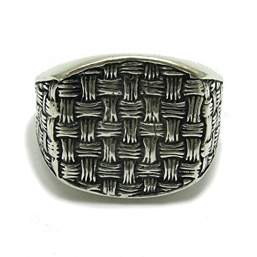 Bague en argent massif 925 Chevalier anti-noircissement pour peau sensible