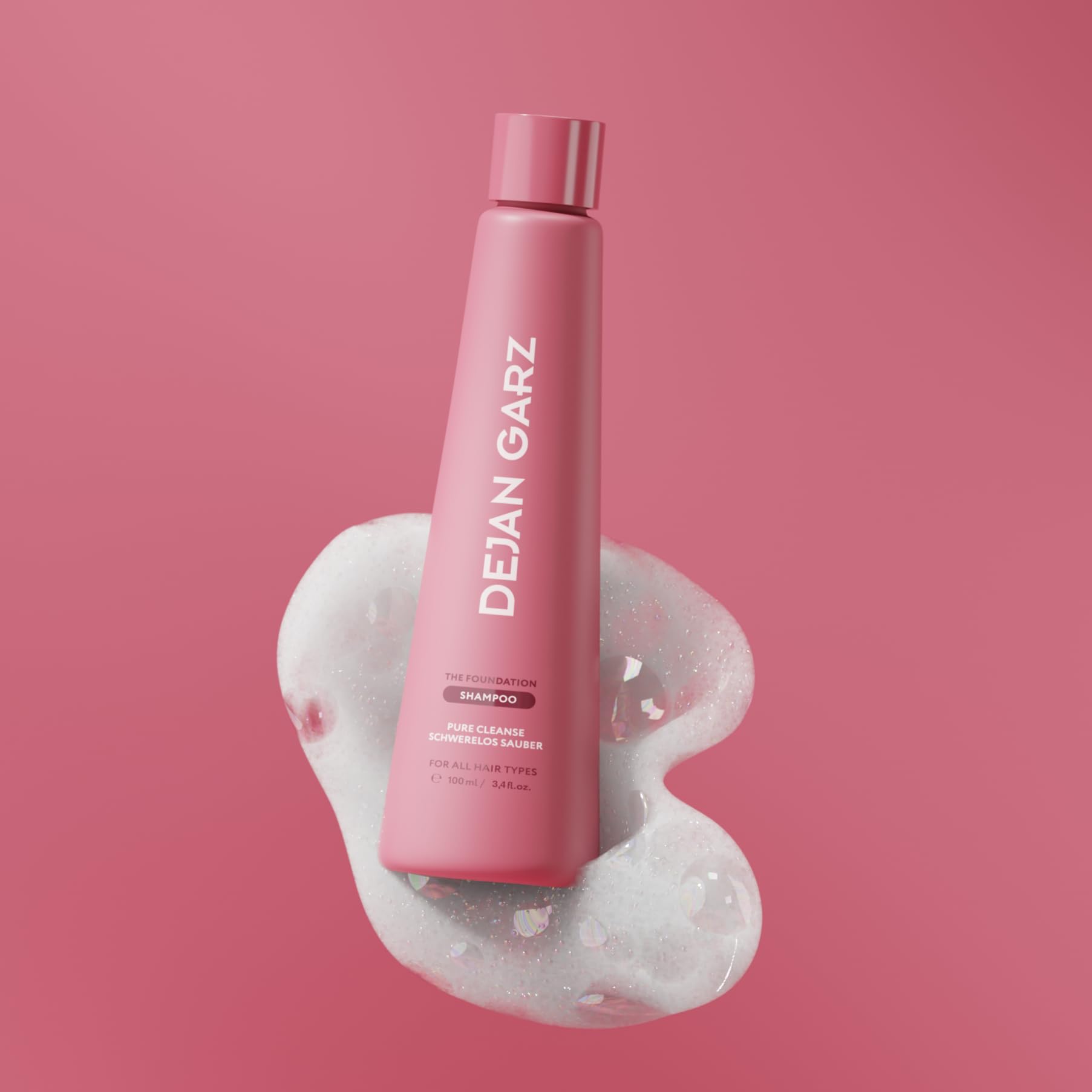 Dejan Garz Shampoo für intensive Feuchtigkeit – The Foundation – Sanfte Tiefenreinigung & Frizz-Kontrolle – Für alle Haartypen – Leichtgewicht mit Panthenol & Glycerin – Shampoo in Reisegröße (100 ml) - 3