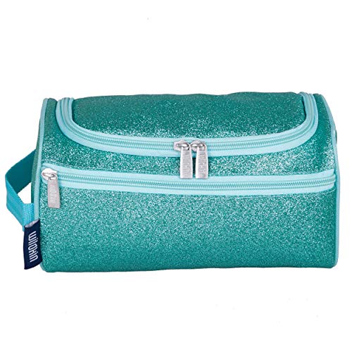 Wildkin Toiletry Bag For Boys, Girls, And Adults, Toiletry Bags Measures 9.5 X 5 X 5 Inches, Multifunctional, Spacious And Ideal Sized For Weekend Or Overnight Travel Bag (Blue Glitter) #TOP1
