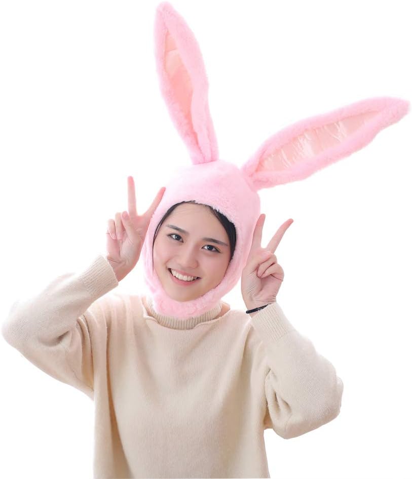 Cuteboom Girl Rabbit Hat Eastern Bunny Hat Bunny Ears Cap Funny Party Holiday Hat Cute Costume for Men and Women