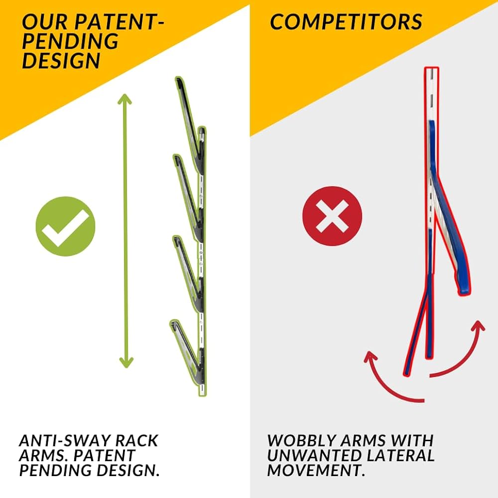 Amazon.co.jp: SteelChimp スノーボード収納ラック | 4段 水平