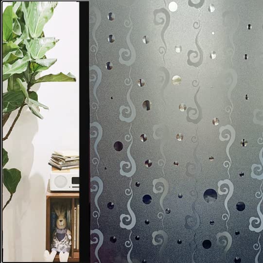 Image of SUNBIRD Window Privacy Film, Decorative Stained Glass Window Film, Frosted Window Tinting Film for Home, House Door Glass ('12 X 48' INCHES, SEA Horses)