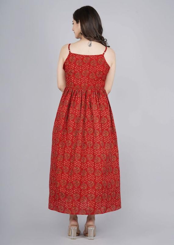 Image of Women's Sleeveless Flared Full-Long Dress | RM0009