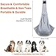 Cooja Hundetragetasche mit Verstellbare Schultergurt Transporttasche Umhängetasche Hund für Haustiere Hund Katze, Tragetasche Hund Freihändig für Spazierengehen Outdoor Reisen (Grau)