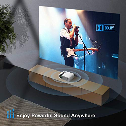 YABER Y61 WiFi Mini Projector 5500 Lux Full HD 1080P and 200" Supported, Portable Wireless Mirroring Projector for iOS/Android/TV Stick/PS4/PC Home & Outdoor - Thumbnail 4