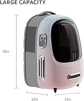 Vista 8 de PETKIT Cat Backpack Carrier with Inbuilt Fan & Light, Airline-Approved Pet Backpack Bubble for Kitty Small Dog, Detachable Dog Backpack with Padded
