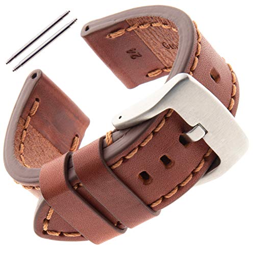 Gilden 22mm Calfskin Leather Watch Strap