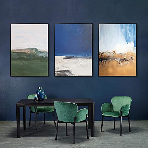 Peinture bleu abstraite nordique pour transformer votre salon en havre de paix