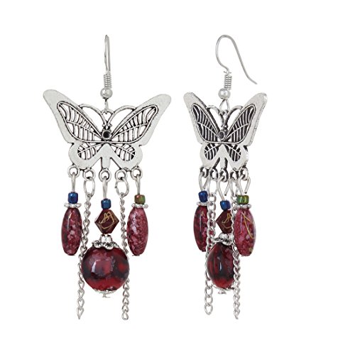Bohemian Oxidised Silver Earrings for Women