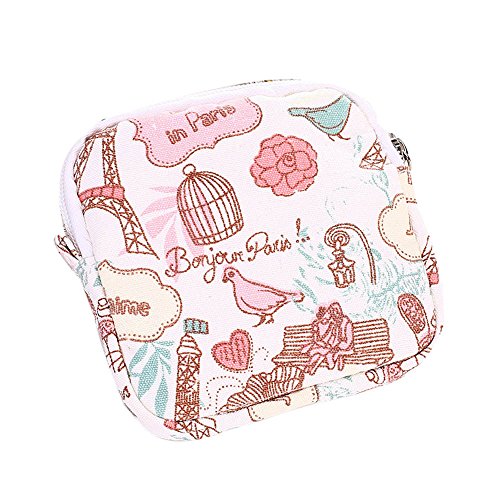 Wulofs women girl cute sanitary pad tampon organizer holder napki…