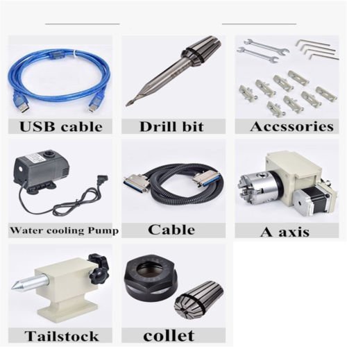 Wupyi 4 Axis Engraver 1.5Kw Vfd Cnc 6040 Router Milling Engraving Machine Usb Port Desktop Engraving Drilling Milling Machine Drill Wood Diy Artwork Woodworking 3D Cutter Printer (1.5Kw-6040) #TOP7