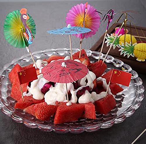 Cocktailspieße Pfau,50 Stück Pfau Cocktail Sticks Pfauen Holz Spiesse Party Deko Stäbchen für Bar Dekoration Tropische… - Image 6