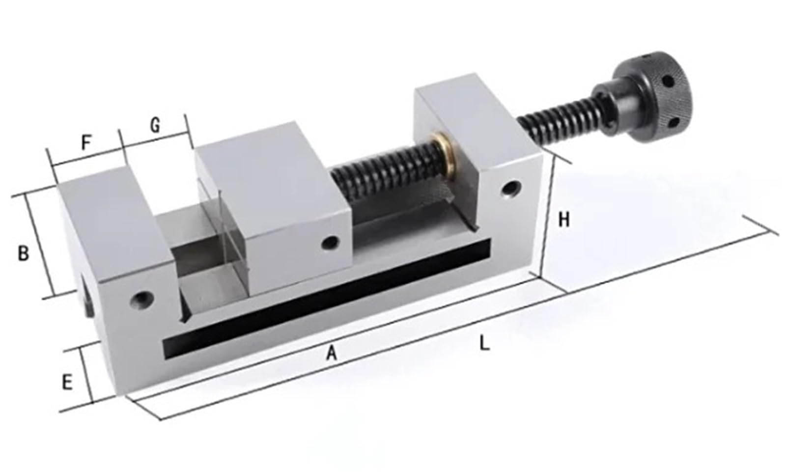 Tornillo de banco for rectificar ángulo recto de alta precisión, tornillo de banco manual for máquina plana(QGG50-2 inches)