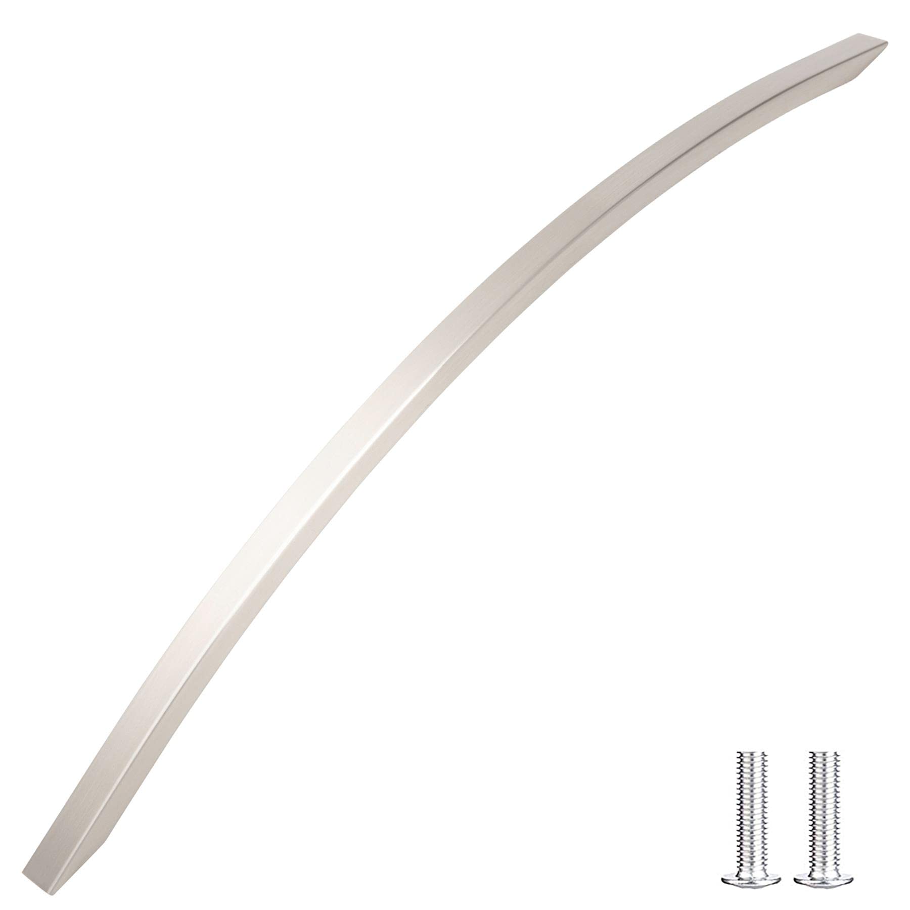 Decoranddecor Brushed Chrome Slimline Kitchen Door Handles Cabinet Pulls Sleek Design - Smooth Lines 320Mm