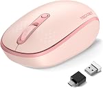 TECKNET Souris sans fil Bluetooth (BT5.0/3.0 & 2.4G) Cliquez sur Compact et Portable USB Mice d'ordinateur optique sans fil, Bluetooth Mouse pour ordinateur portable PC,violet