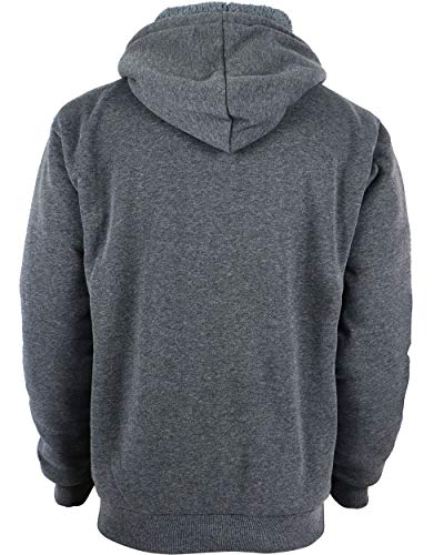 Image of Yasumond Hoodies for Men Zipper Fleece Sweatshirt Heavy Sherpa Lined Hooded Warm Winter Coats Big Tall