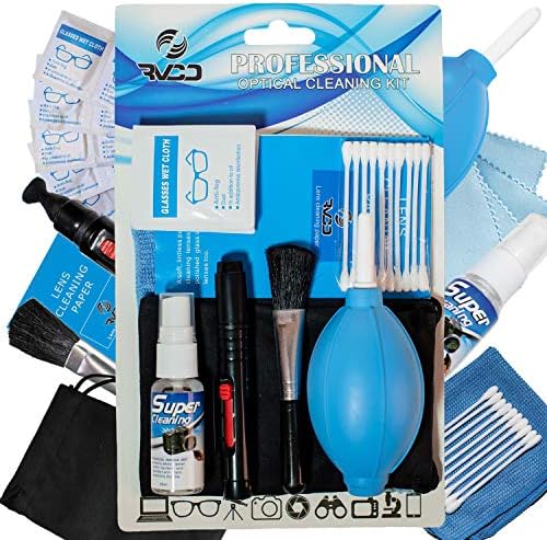 Professional Cleaning Kit for Camera with Lens Cleaning Liquid, Air Blower, Soft Microfiber Brush and Microfiber Cloth, Cleaning Kit for LCD, Beautiful Packing Waterproof Case, Cleaning Kit for Laptop