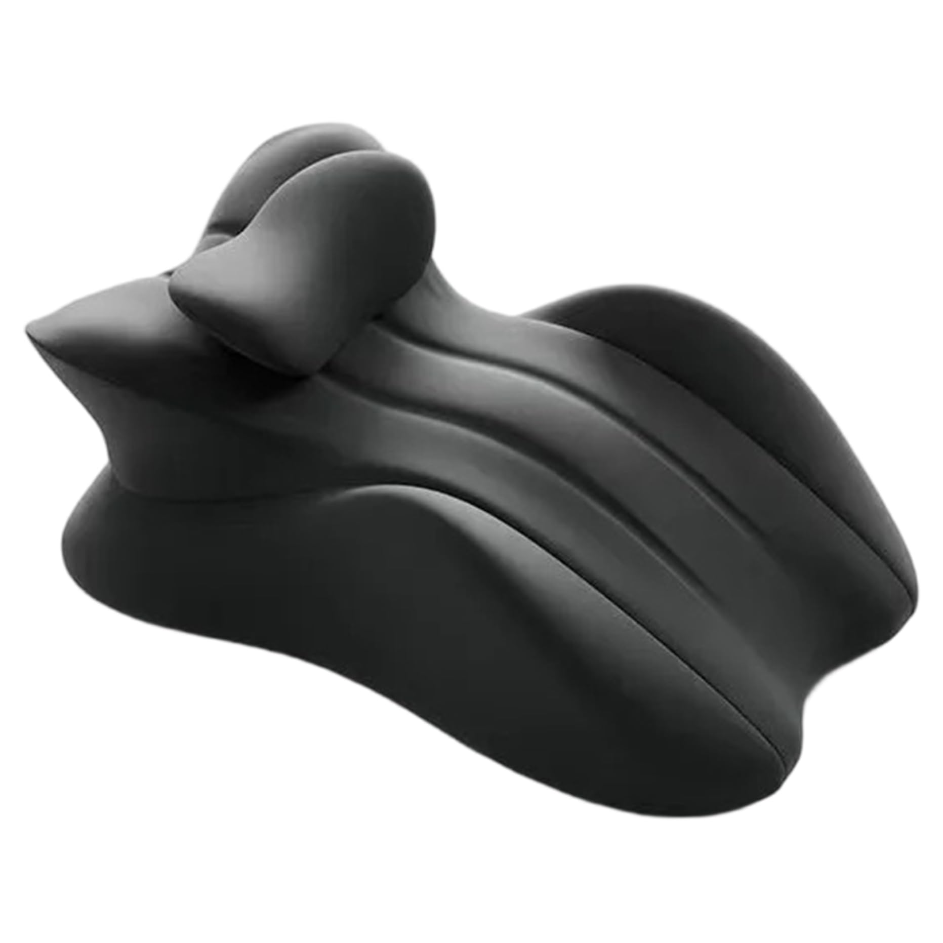 HoveeLuty Butt Pillow, Memory Foam Ergonomic Prone Pillow with Body-Hugging Curve, Comfortable for Long Sitting or Play, Black Wedge Couples Prone