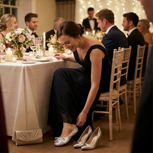 Image of Women's Foldable Ballet Flats - Portable Flat Shoes for Travel and Wedding that Fit in Your Purse