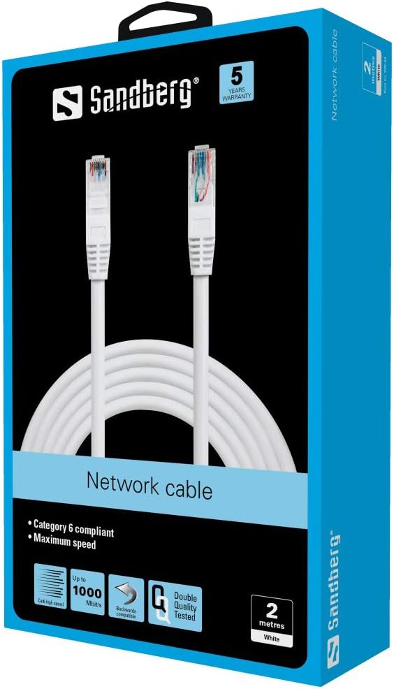 Sandberg Network Cable UTP Cat6 2 m, White - Image 3