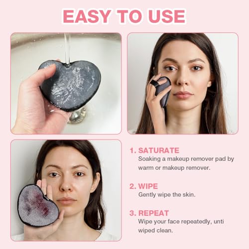 AOOWU Discos Desmaquillantes lavables, 6 PCS Desmaquillantes Reutilizables con Bolsa de Almacenamiento, Material de Franela de Doble cara Suave y Adecuado para limpieza Facial y Desmaquillaje - imagen 5