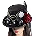 Gothic Steampunk Top Hat - Classic Costume Headwear, Antique Themed Fashion Accessory | Lightweight Style Decorative Party Headdress, Fantasy Character Cosplay Movie Performance Prop Design For Event