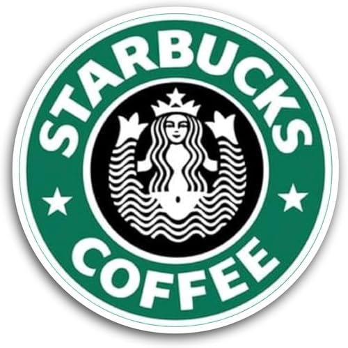 3" and 5" Starbucks Coffee Sticker, Waterproof Vinyl Decals 