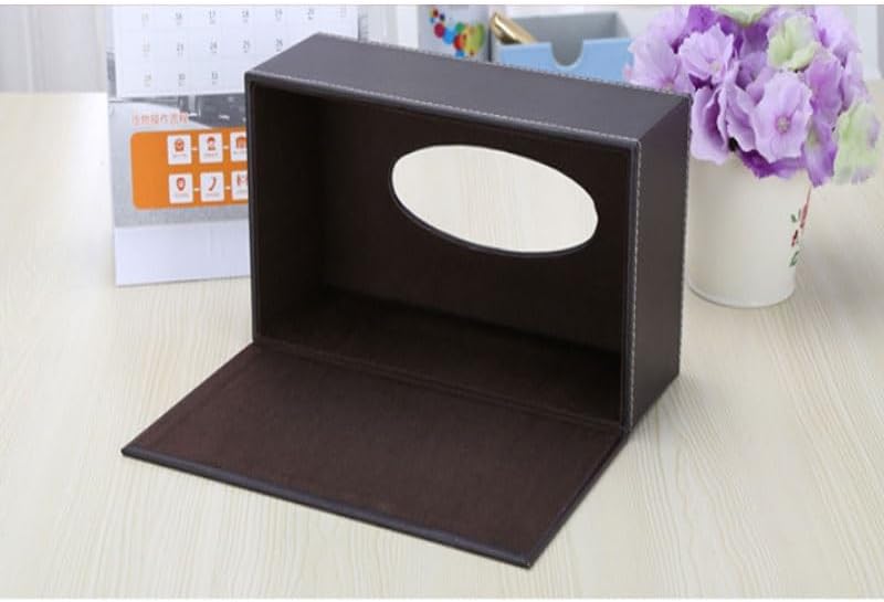 Household Tissue Box Living Room Hotel Business Leather Drawer Office Desk(D)