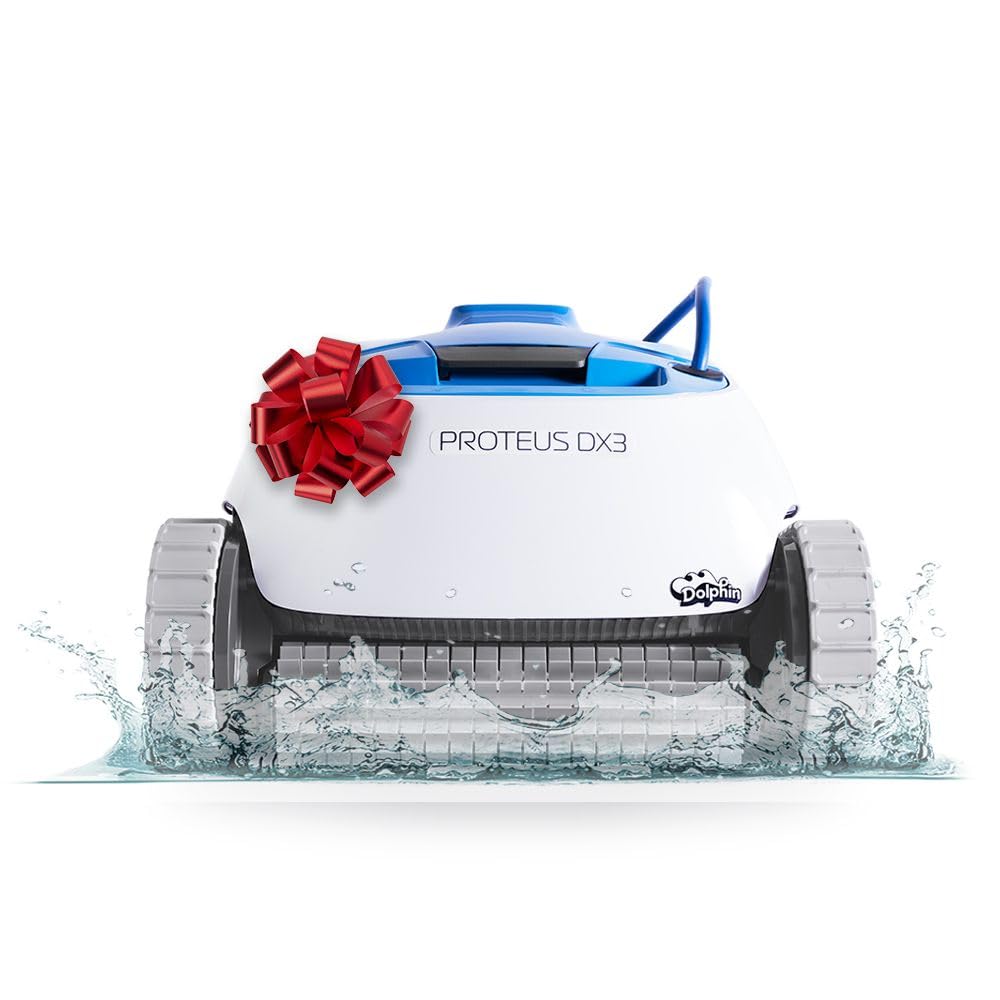 Proteus DX3 Automatic Robotic Pool Vacuum Cleaner, Wall Climbing, Active Scrubber Brush, Ideal for In-ground Pools up to 33 FT in Length