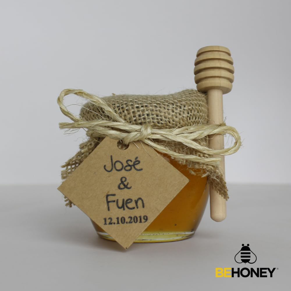 Pack tarros de miel de 125g BEHONEY modelo BOL para evento, boda, bautizo, comunión, celebración (15) - 2