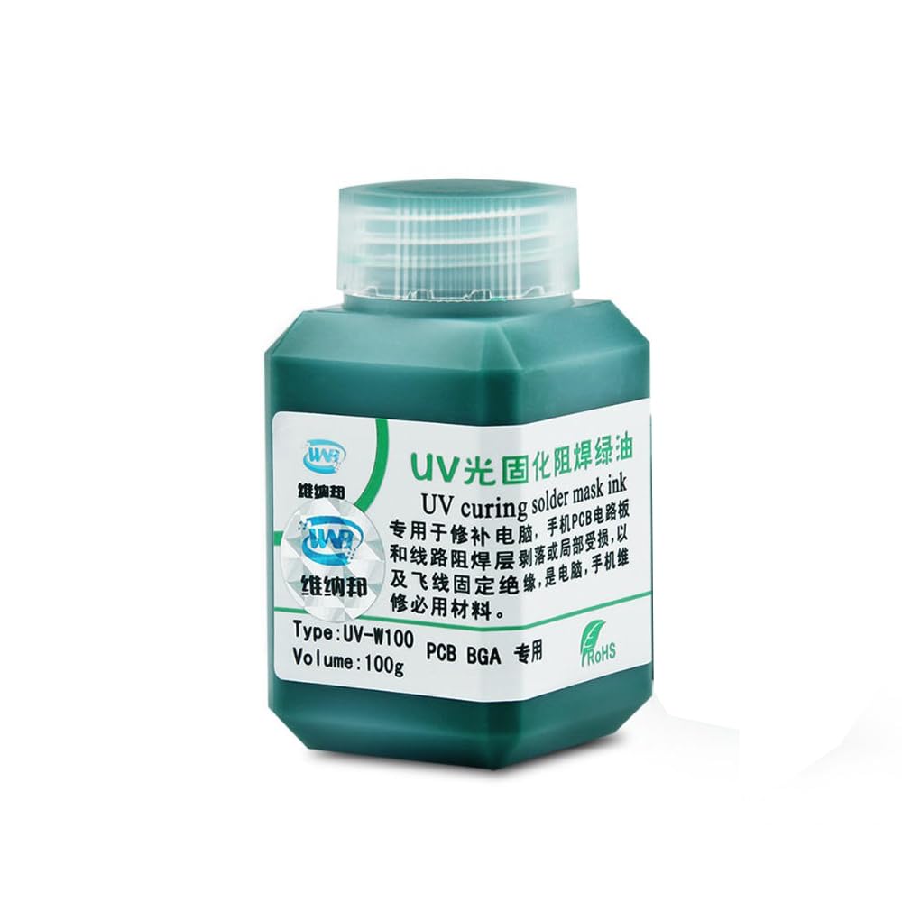 100g Green Oil UV Solder Mask Ink PCB Paint Prevent Corrosive Arcing Soldering Paste Flux Ink