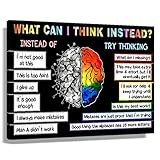 YZBFML What Can I Think Instead of Try Thinking Brain Quote Chart Poster Decorative Painting Prints...