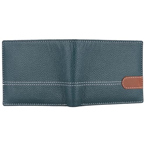 Image of LONDON ALLEY Denver Green Leather Wallet for Men | RFID Protected | Classic Leather Wallet