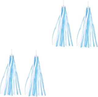 BESPORTBLE 2 Pares De Fita De Bicicleta Vintage Scooter Para Crianças Joias Para Guidão Fitas De Arco-Íris Vaporizadores Para Crianças Borla Apertos De Bicicleta Flâmulas Coloridas Flâmulas