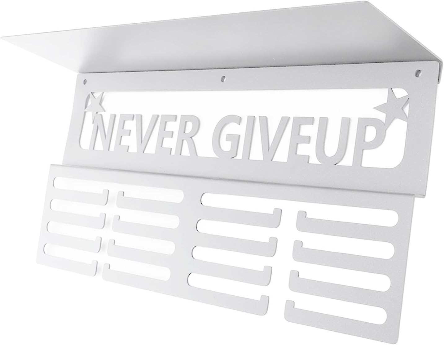 CCYLEZ Medal Hanger Display Rack, Multipurpose Medal Hanger Display Wall Mounted Sturdy Construction Innovative for Runners (White)