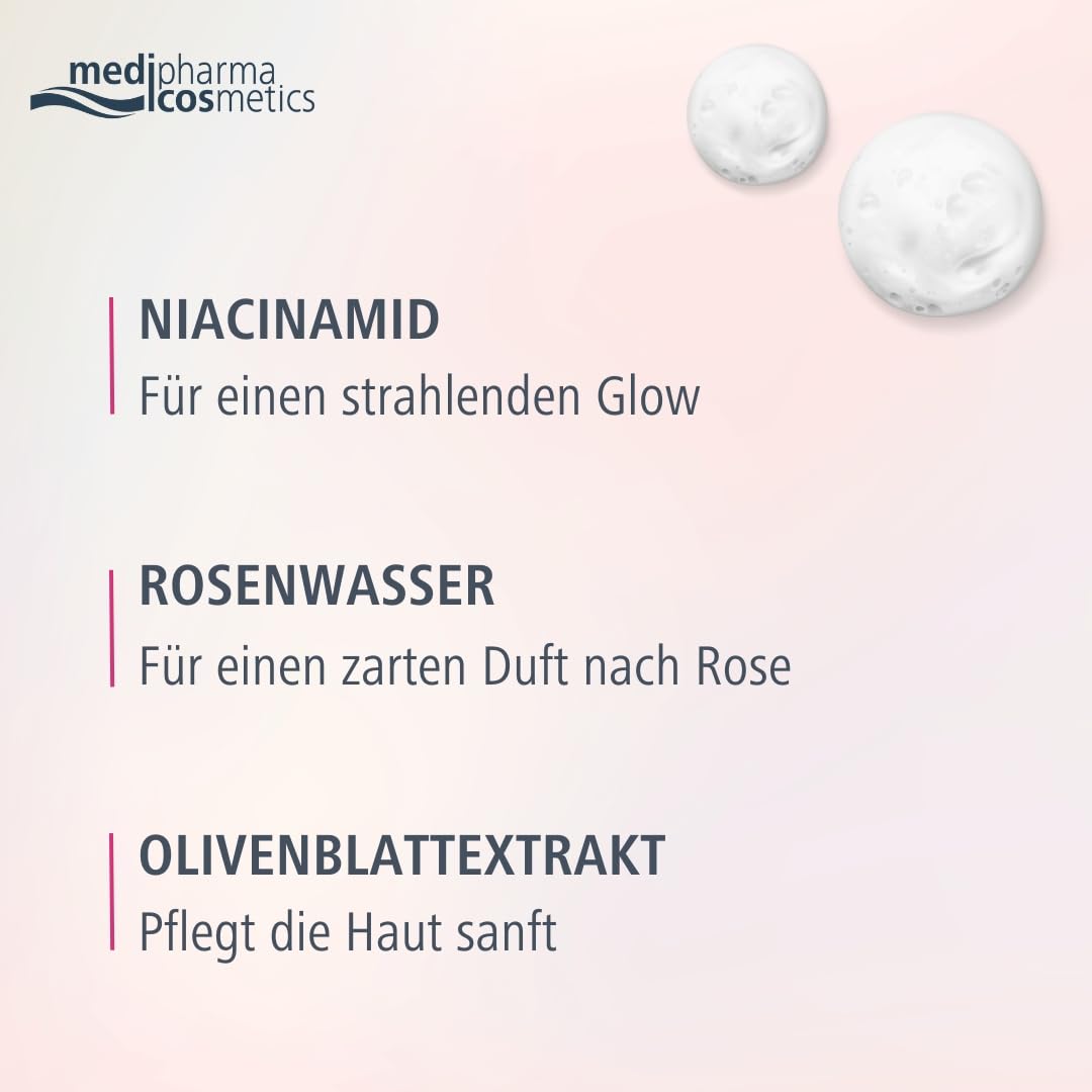 Medipharma Cosmetics Mousse nettoyante à l'olive Rosé Avec technologie micellaire Enlève le maquillage Mousse délicate