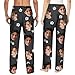 Personalized Pajamas Pants Custom Funny Pajama Pants Pajama Bottoms Design with Face 03-Dark Gray