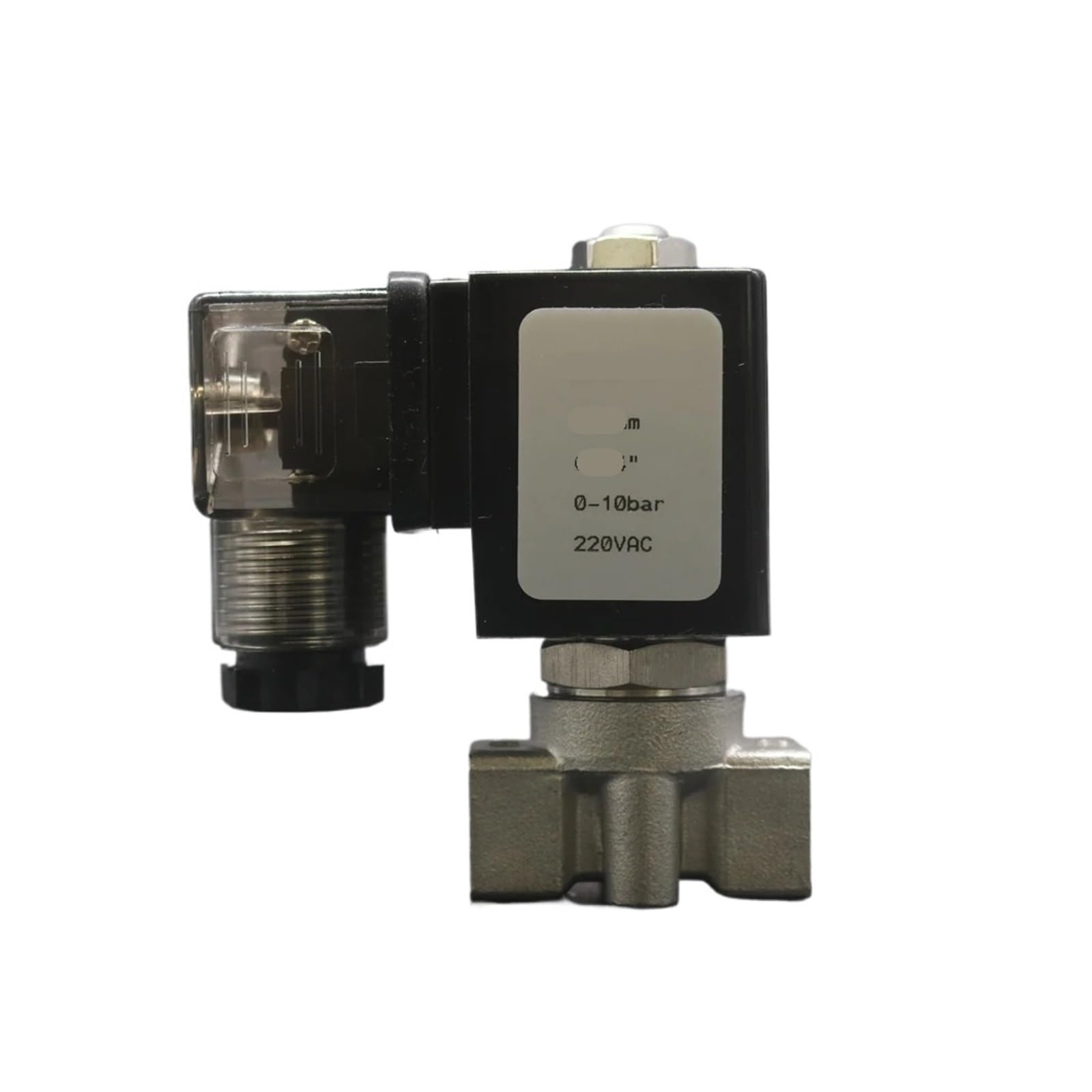HYUJNAFZR 1PCS AC110V AC220V solenoid valve G1/4" orifice 3mm/4mm/5mm/6mm 0-16bar/10bar/5bar/3bar 2-way SS304 water valve normally closed direct acting valve