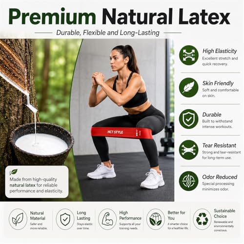 Image of Loop Resistance Bands for Working Out, Exercise Bands Set of 5